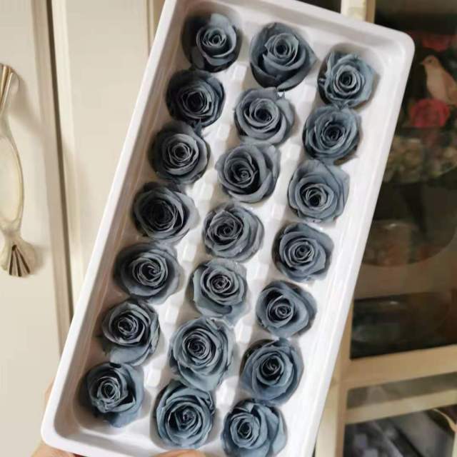 2-3CM/21pcs,Mini Preserved Roses Heads box