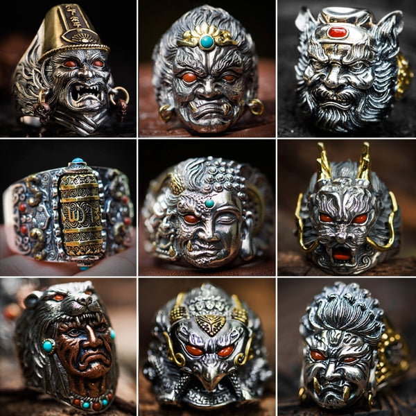 Handmade Silver Vintage Ring Men Women