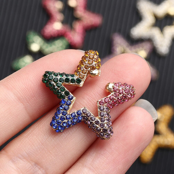 Pendientes de estrella arcoíris para mujer