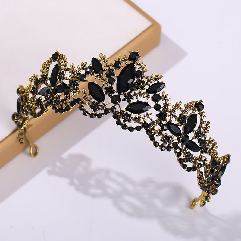 Baroque Retro Bronze Gold Crystal Bridal Jewelry Sets