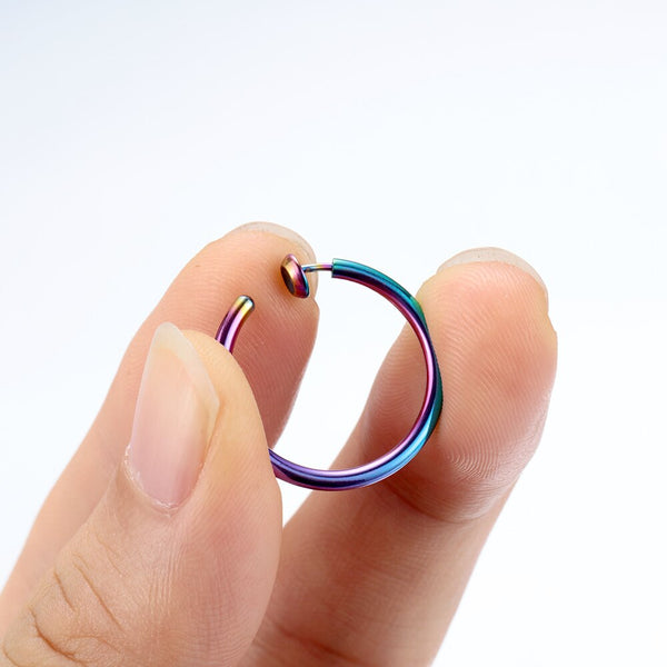 1 par de pendientes retráctiles sin perforación de 8-20 mm