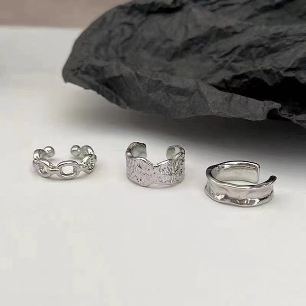 Juego de 3 pendientes de clip para mujer, unisex, minimalistas, de moda, para cartílago.