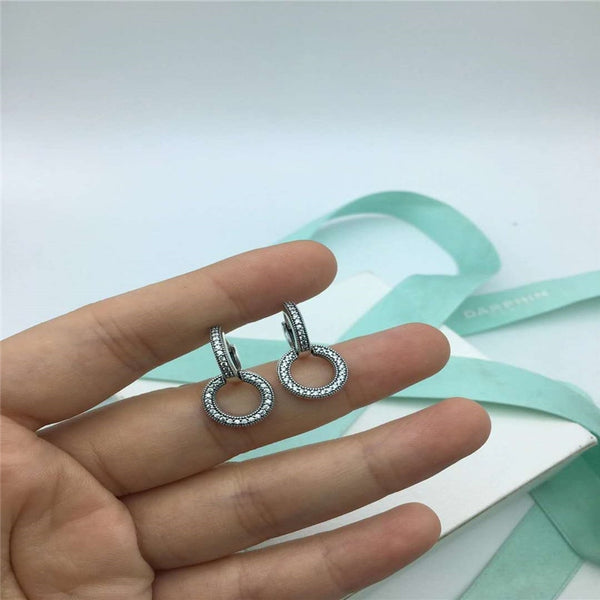 Pendientes de plata de ley 925 para mujer, joyería clásica