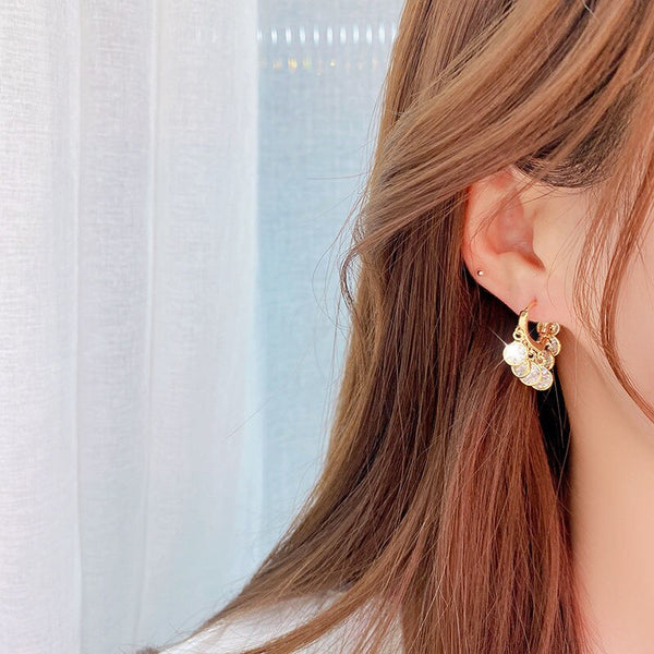 Pendientes de circonita francesa, pendientes geométricos populares de moda.