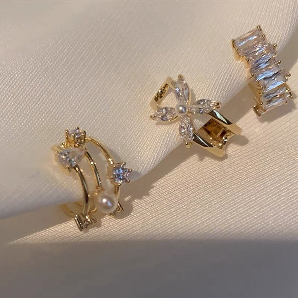 Pendientes coreanos con delicados pendientes de flor de circonita para mujer