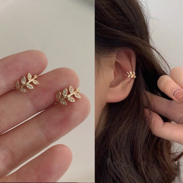 Elegantes pendientes de clip con circonitas cúbicas y modelos de estrella, deportivos y elegantes.