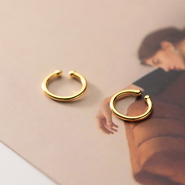 Pendientes de clip con cuentas dulces de plata de ley 925
