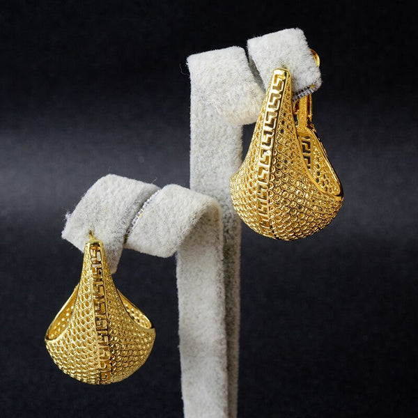 Pendientes de cobre de joyería de moda para mujer