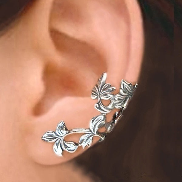 Pendientes de clip retro sin perforación ni agujero para mujer. Pendientes de clip tipo puño de oreja.