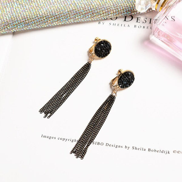 Pendientes con borlas estilo clip para la oreja de nuevo diseño