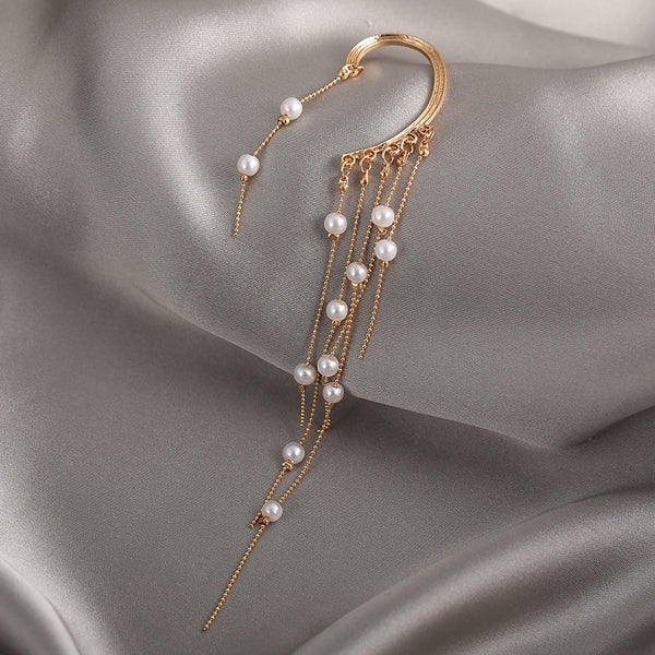 Pendiente de clip de mariposa de color dorado de moda