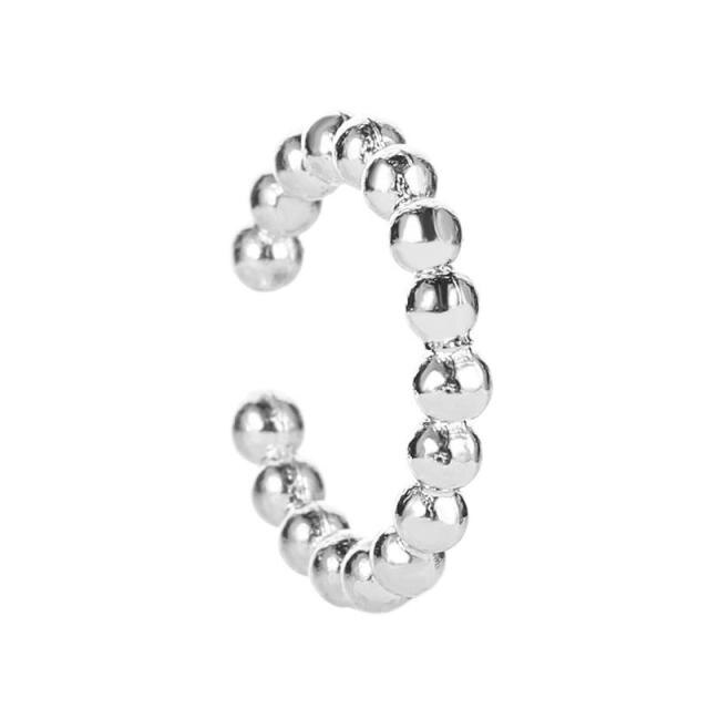 Zircon Clip Earrings Geometric Cross Earrings For Women