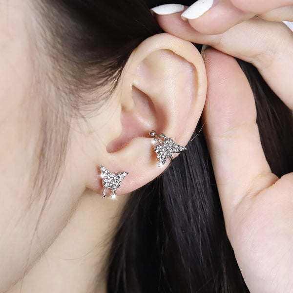 Pendientes de mariposa coreanos de moda
