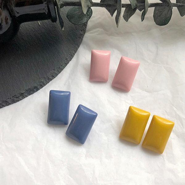 Pendientes geométricos de clip para mujer, sin perforar
