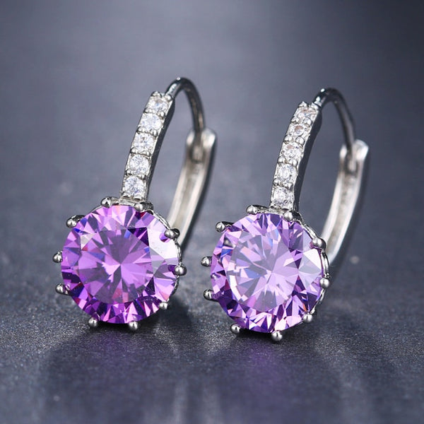 Classic Green AAA Cubic Zirconia Stud Earrings