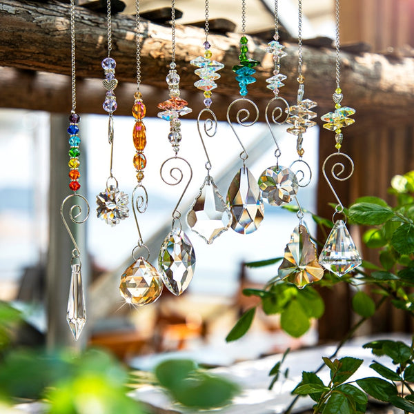 9pcs Hanging Crystals Chandelier Prisms