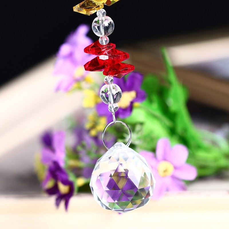 Window Hanging Crystal Ball Prism Suncatcher Chakra Beads Pendant