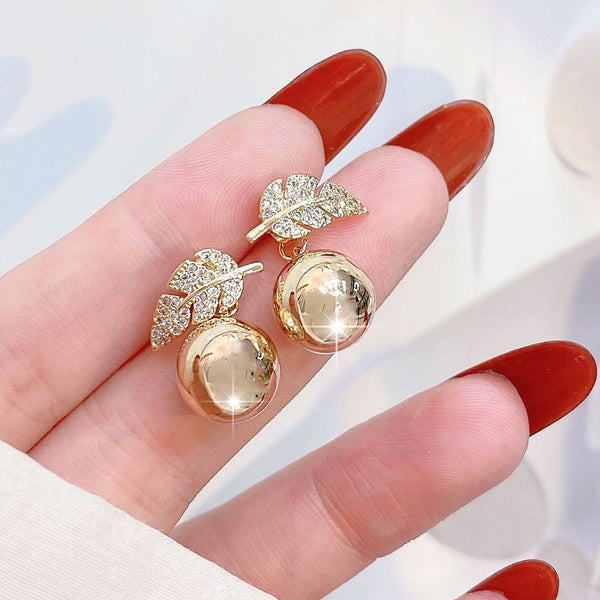 Tree Leaves 14k Real Gold Plating Fine Earrings