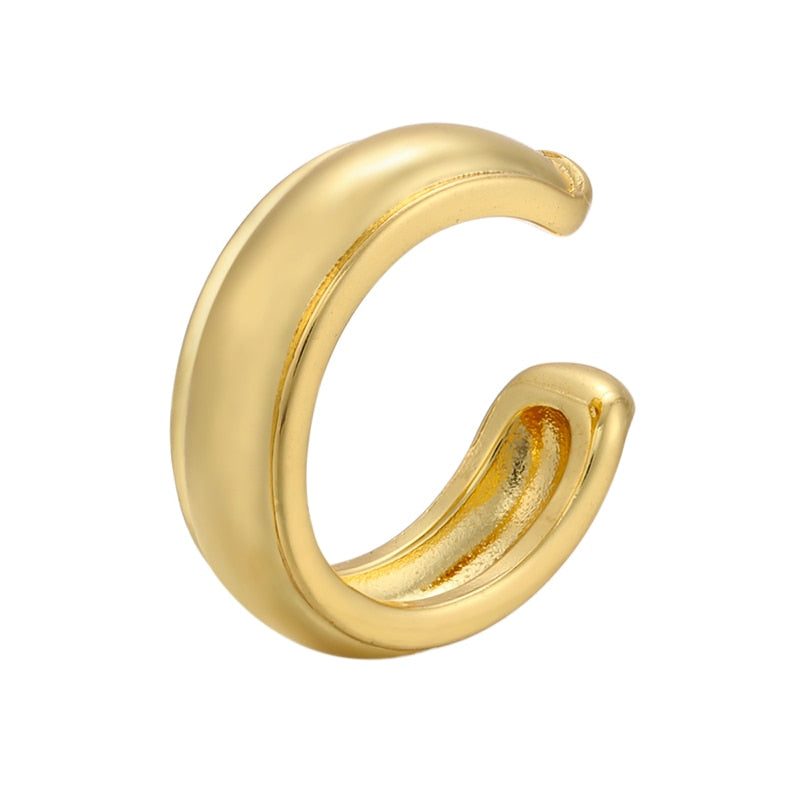 Brass C shape thick ear clips  Bohemian No Pierced Small Earring