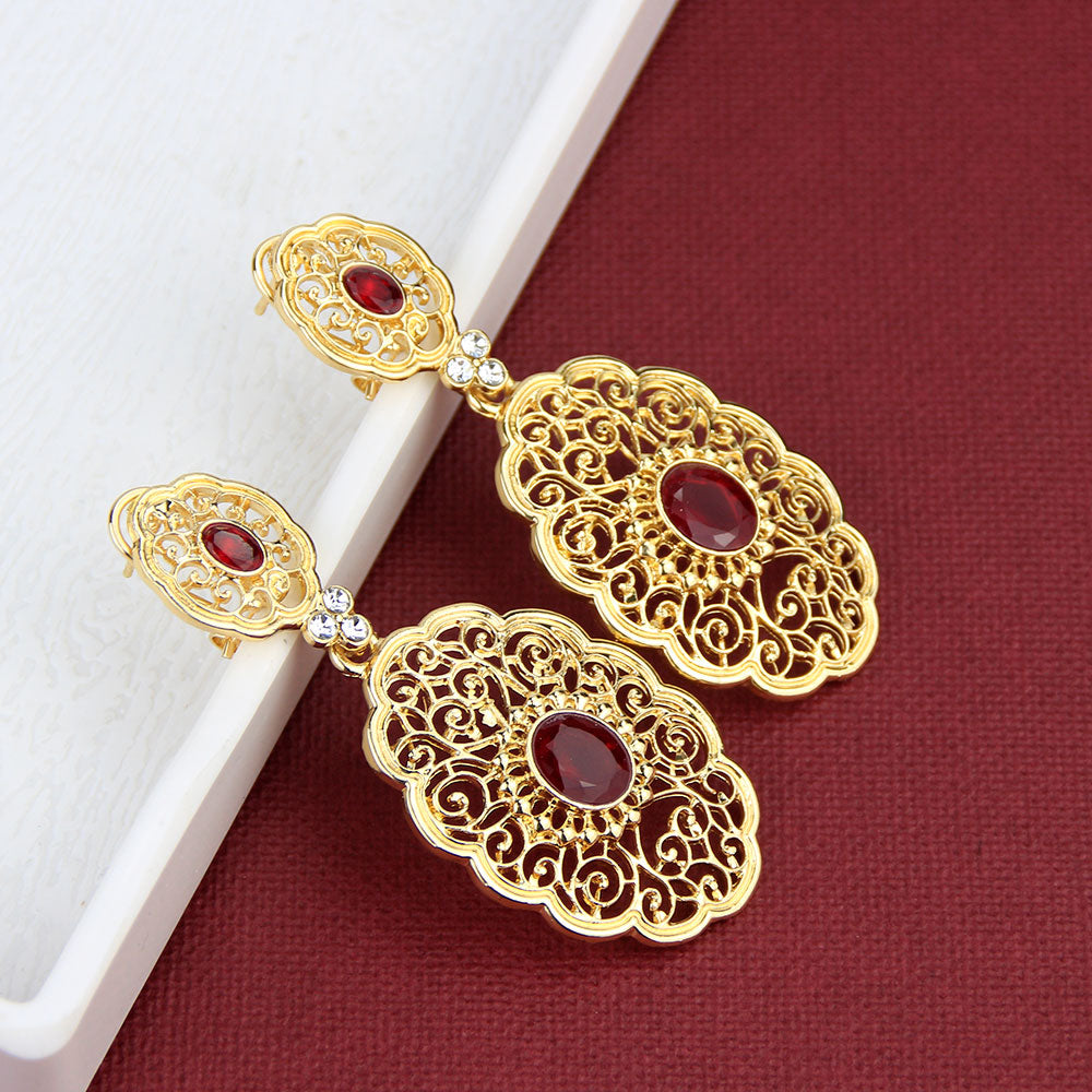 Morocco Belt Bangle Earring Necklace Tiaras 5pcs Sets