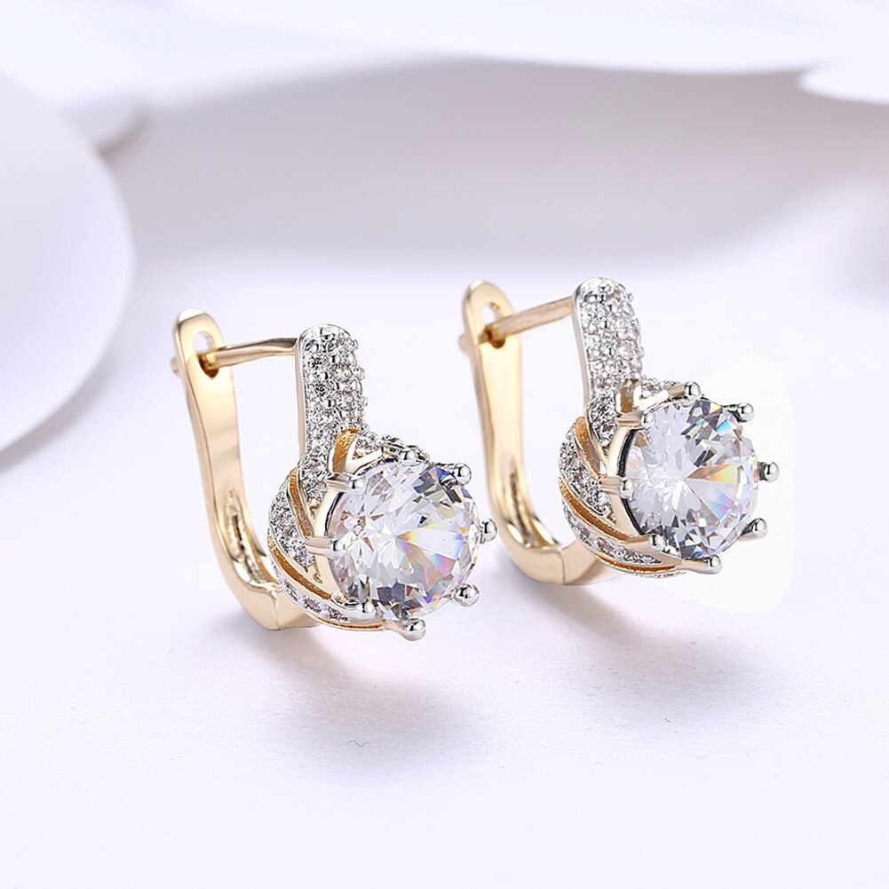 Elegant Royal Sapphire Amethyst Gemstone Clip Earrings