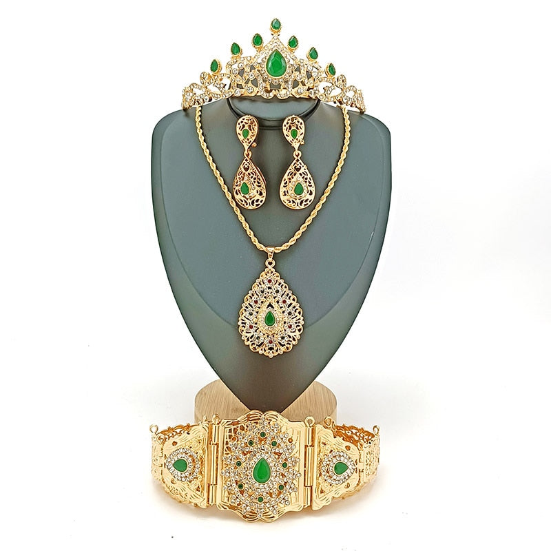 Moroccan Gold Waist Chain Wedding Jewelry Set