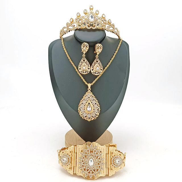 Moroccan Gold Waist Chain Wedding Jewelry Set
