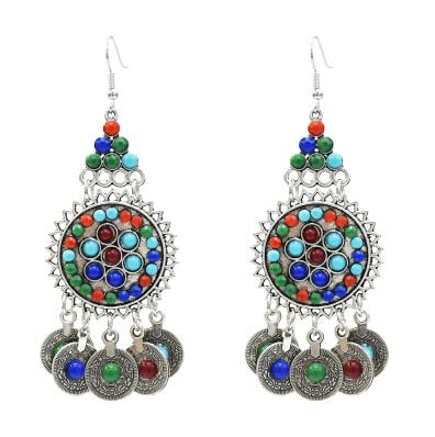 Conjunto de joyería étnica tribal afgana, turca y gitana