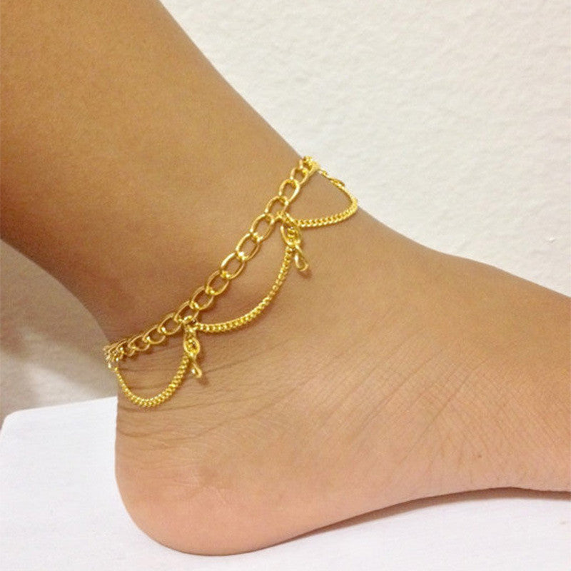 One Piece Multilayer Chain Anklets Bracelets for Women