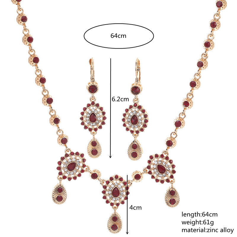 Arabic Handmade Jewelry with Crystals Wedding Sets