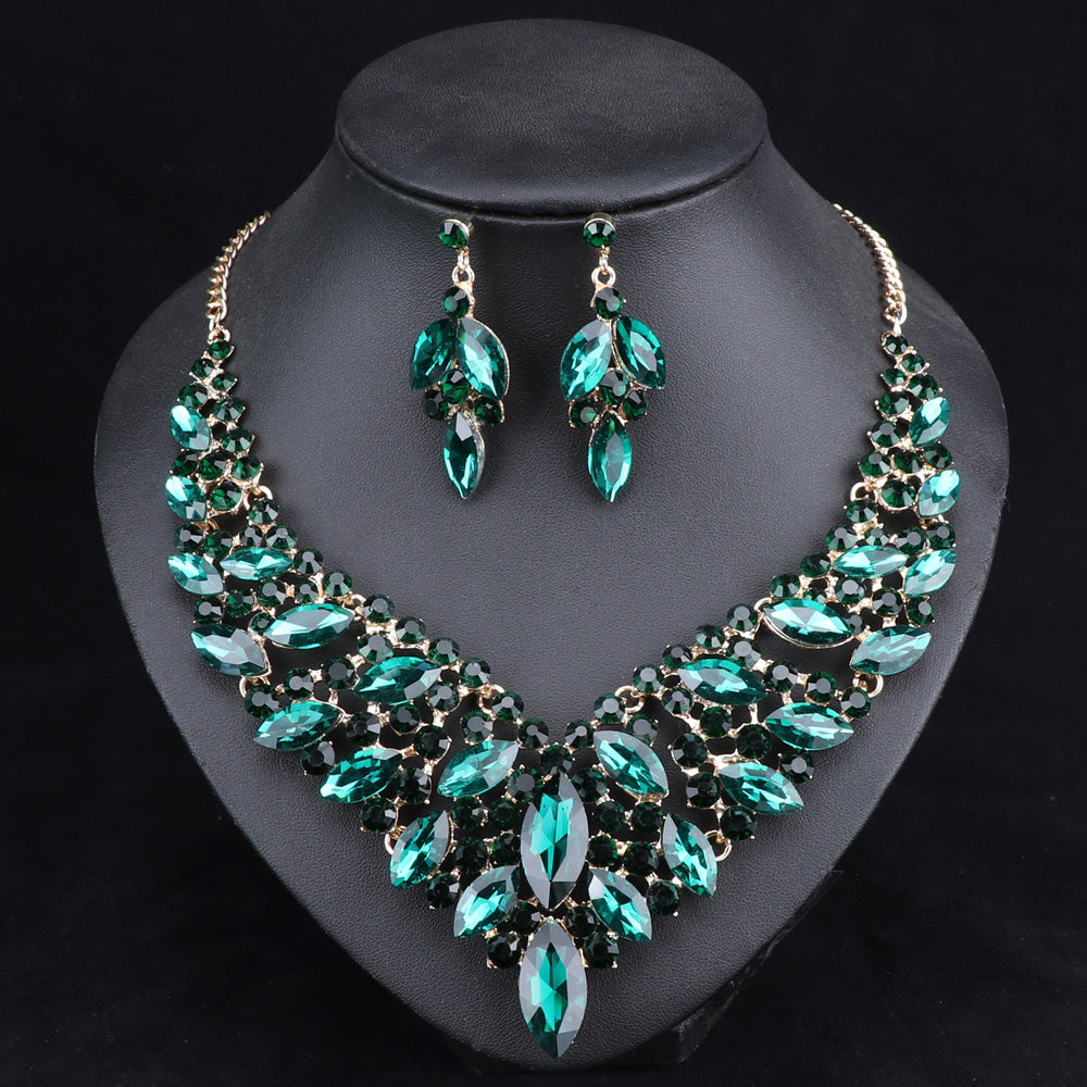 Party Costume Accessories Wedding Necklace Earring Set