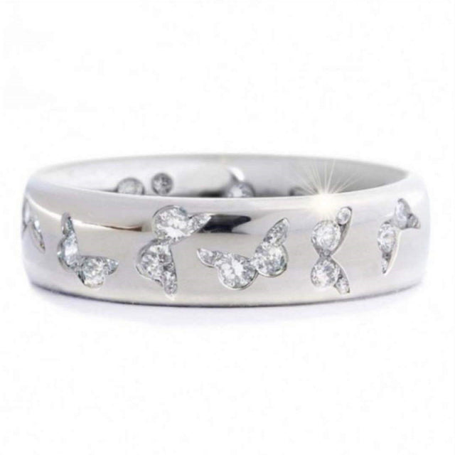 Butterfly Zircons Diamond Wedding Ring Party Jewelry Sets