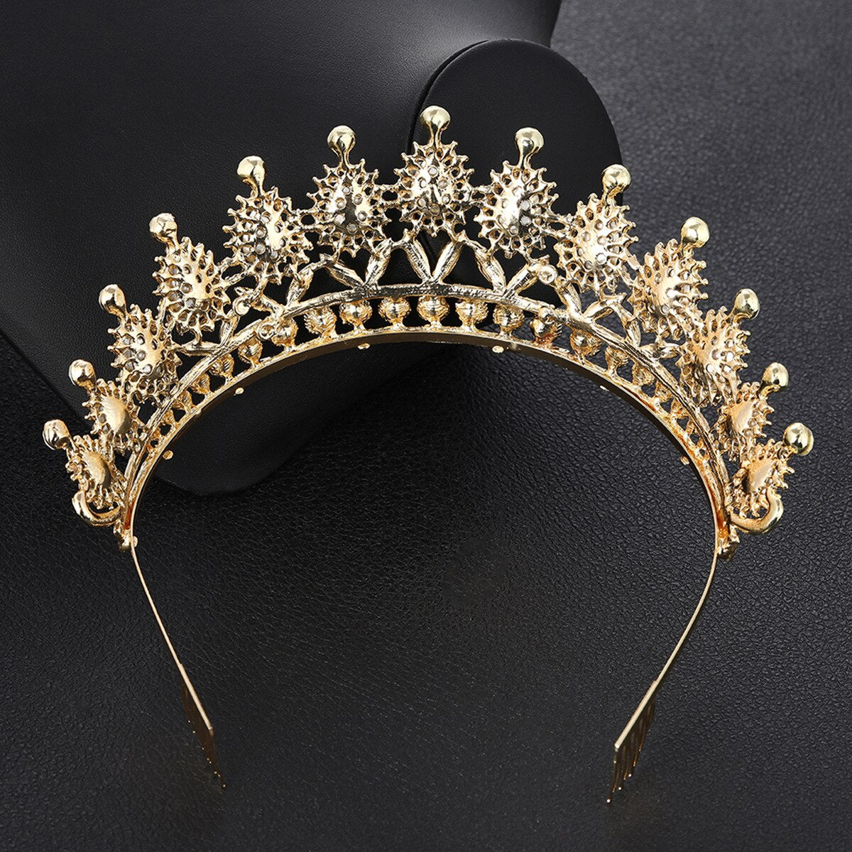 Three-Piece Alloy Necklace Crown Earrings jewelry sets