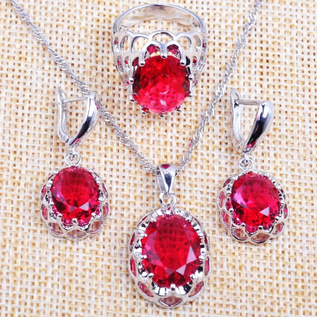 Natural Purple Crystal Jewelry Sets