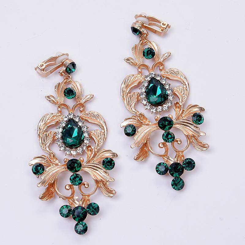 Luxury Baroque Crown Earring Jewelry Sets