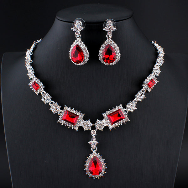 Conjuntos de collar y pendientes de color plata de Bisutería