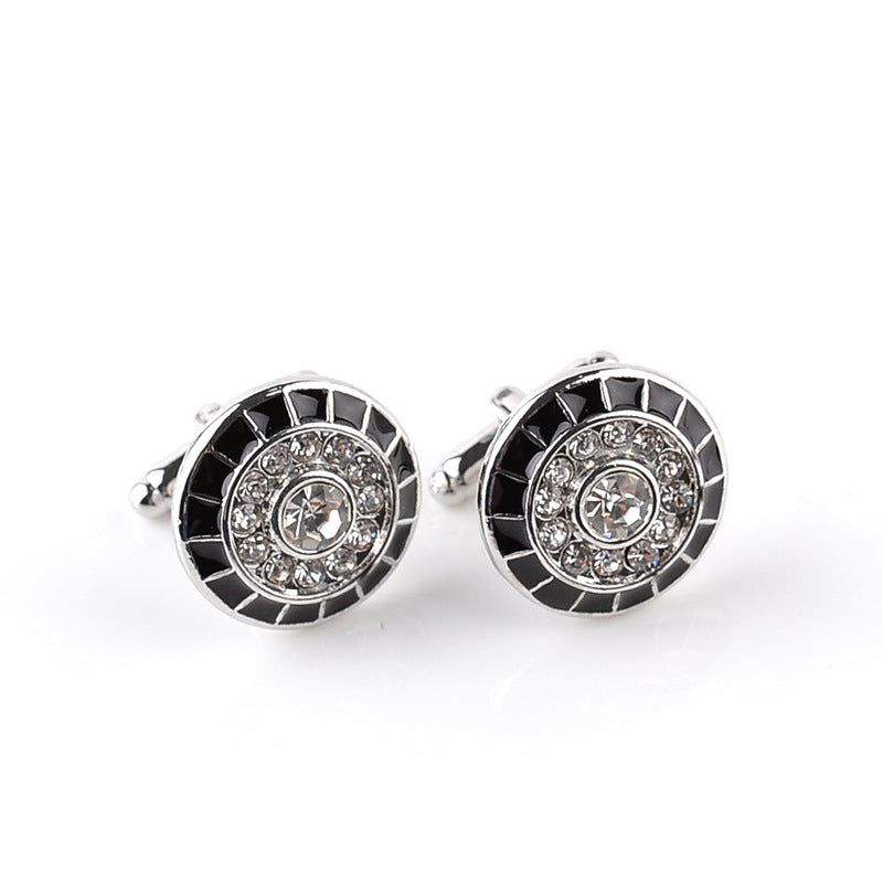 Mysterious Black Alloy Plating Trend French Cufflinks