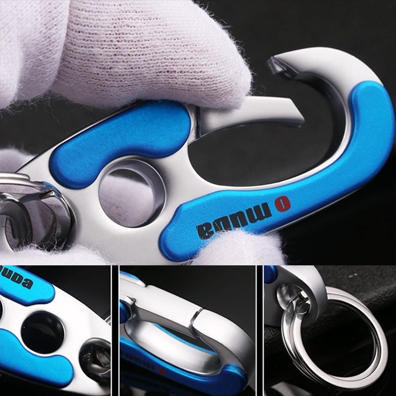 Outdoor Carabiner Climbing Tools Double Ring Car  Keychain
