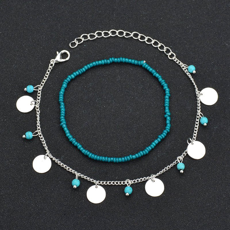 1piece Shine Bohemian Beads Ankle Bracelet for Women
