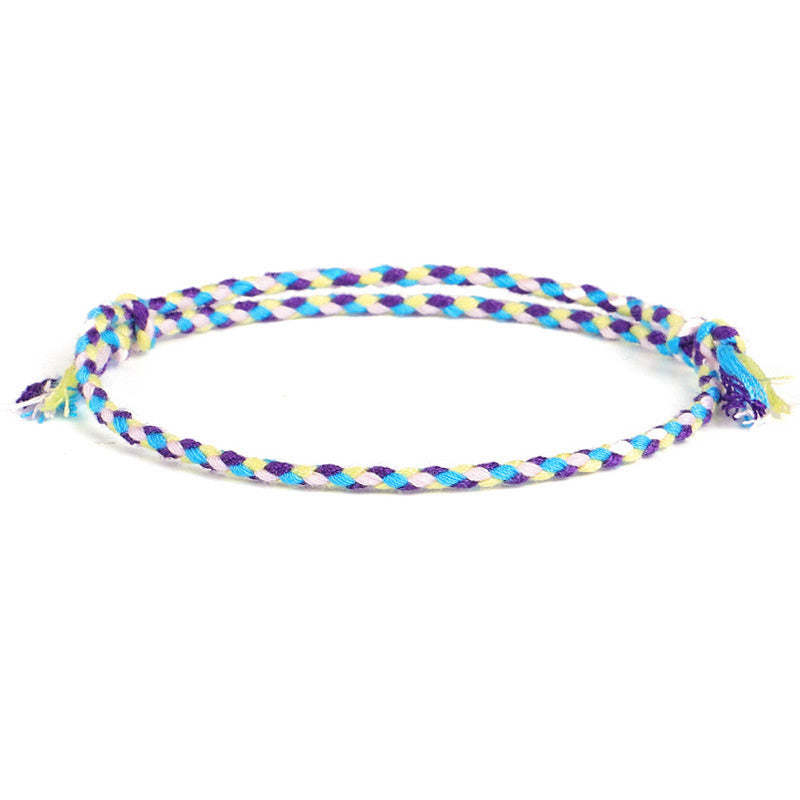 Fashion Handmade Colorful Braided Macrame Rope Anklet For Women
