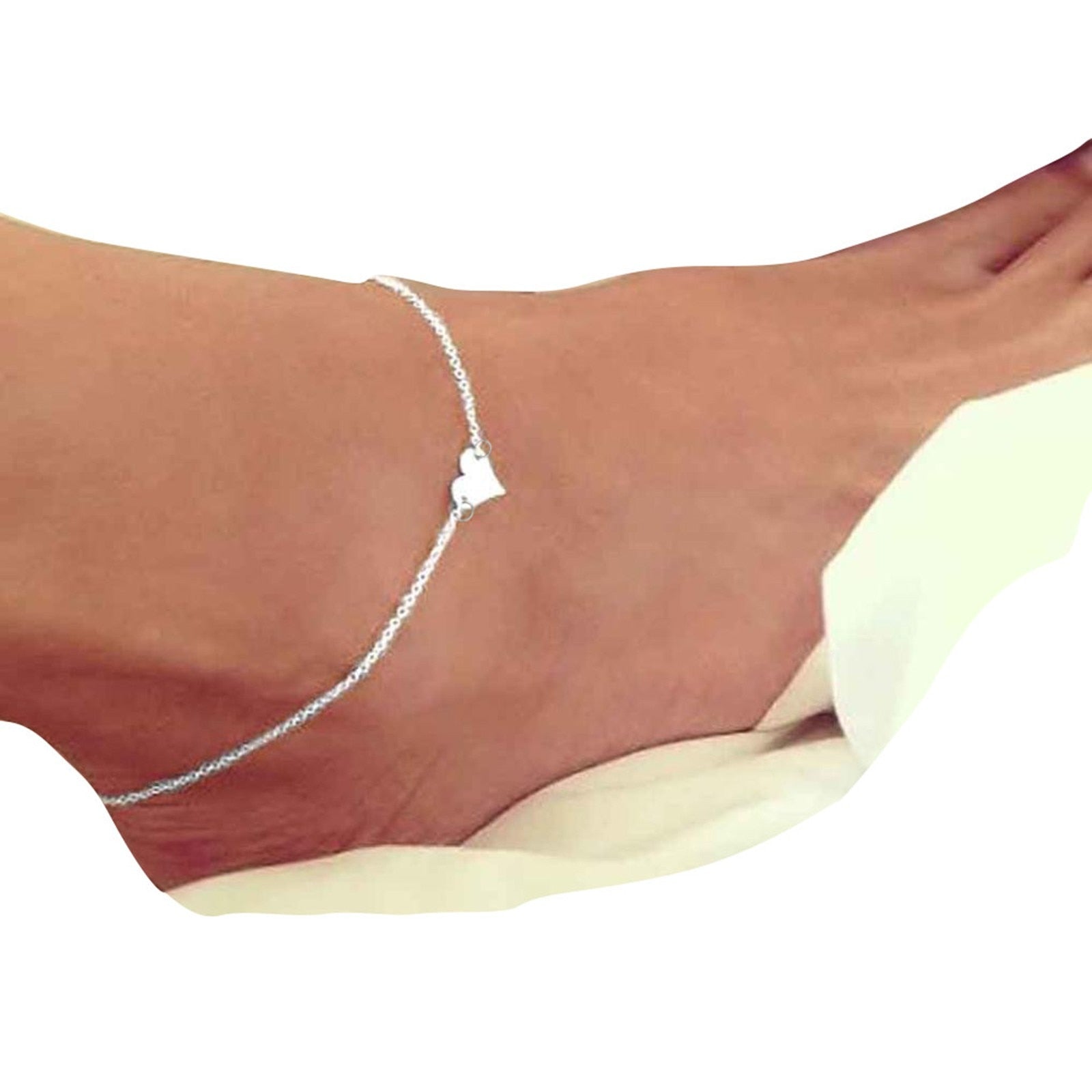 Bohemian Silver Color Anklet Bracelet On The Leg