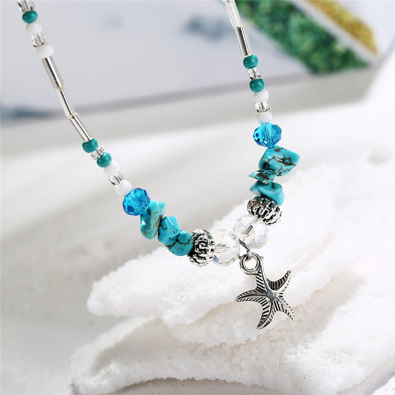 Bohemian Vintage Shell Beads Starfish Anklets