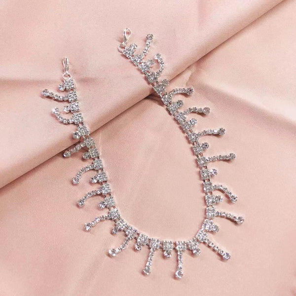 Cadena para zapatos con colgante de borla de encaje con diamantes de imitación y tendencia de moda