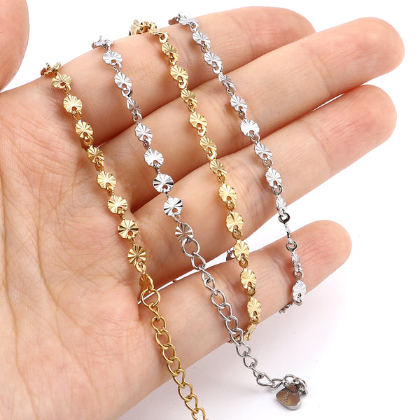 Accesorios de moda para el tobillo Tobillera de acero inoxidable