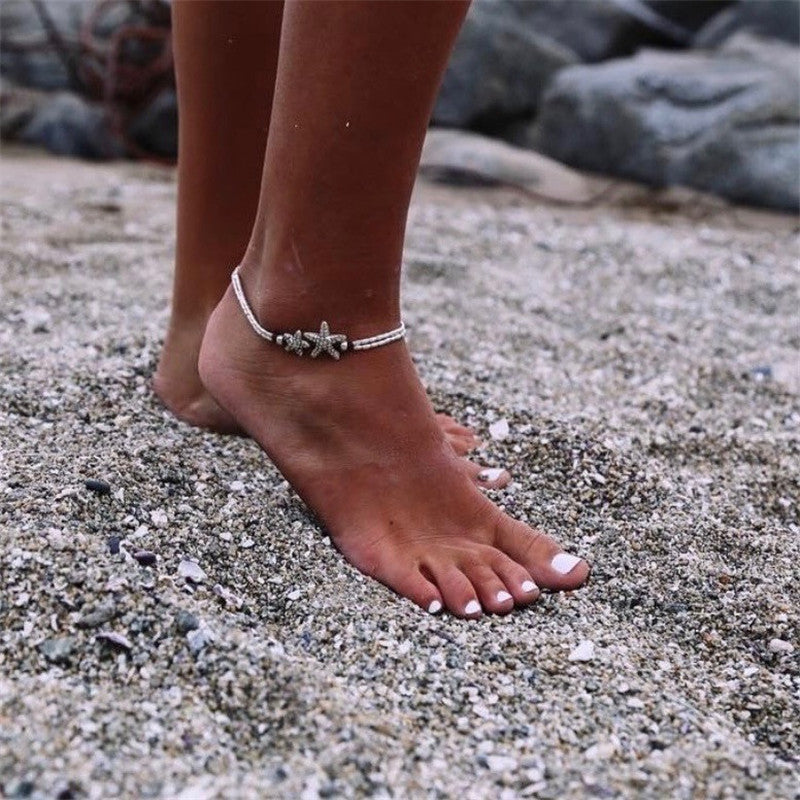 Vintage Bracelet Foot Jewelry Retro OM Anklet for Women