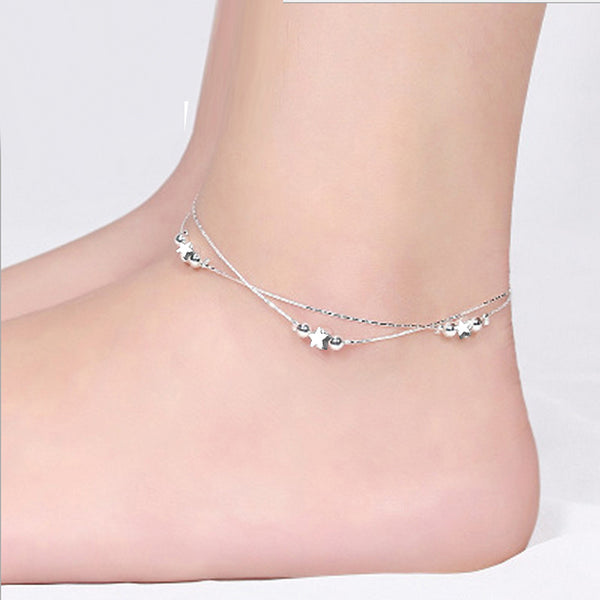Nueva pulsera bañada en plata con joyería sexy descalza