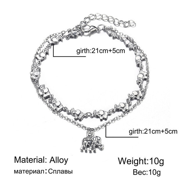 Fashion Anklets Set For Women Shell Moon Star Sun on Leg Chain