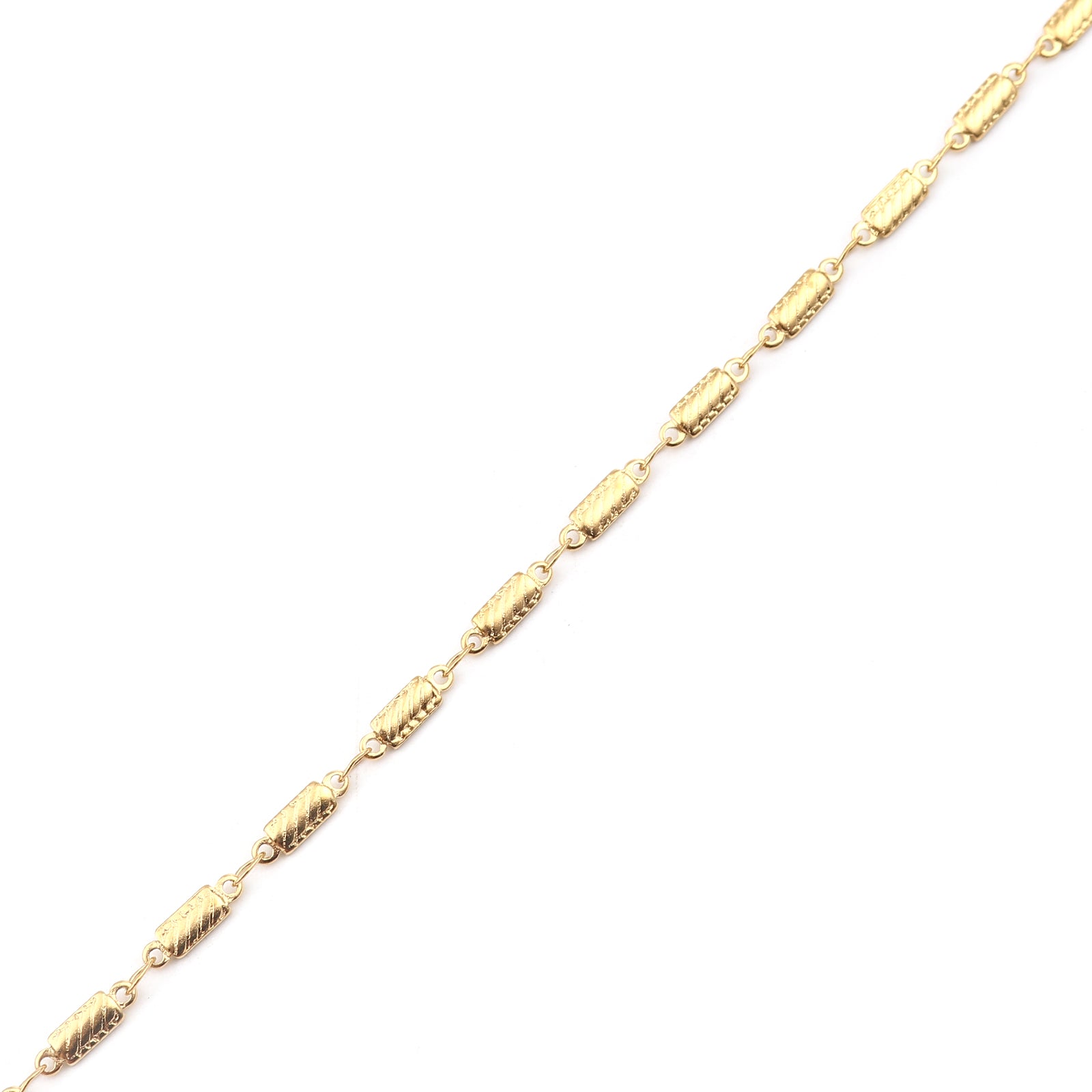304 Stainless Steel Anklet Gold Color luster Rectangle Heart For Women
