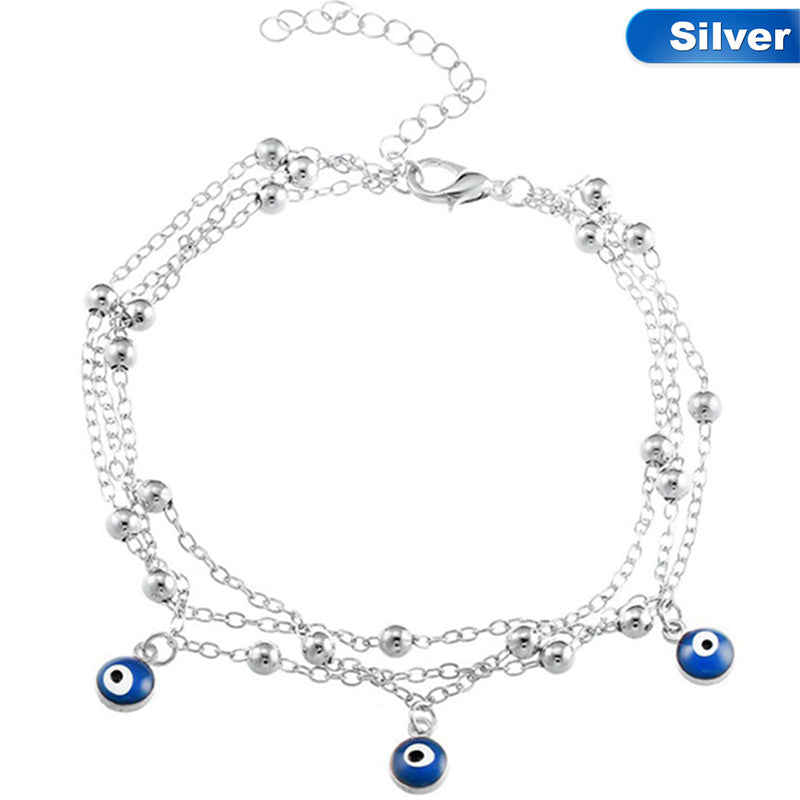 2 Style Turkish Eyes Beads Anklets For Women