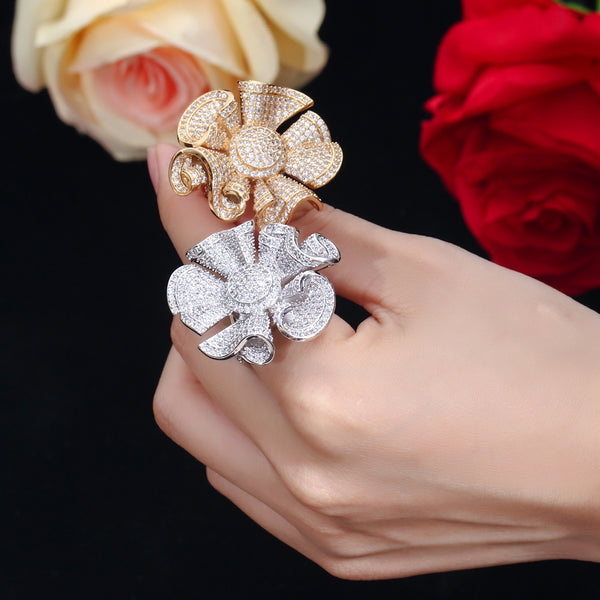 Elegant Women Big Statement Finger Rings